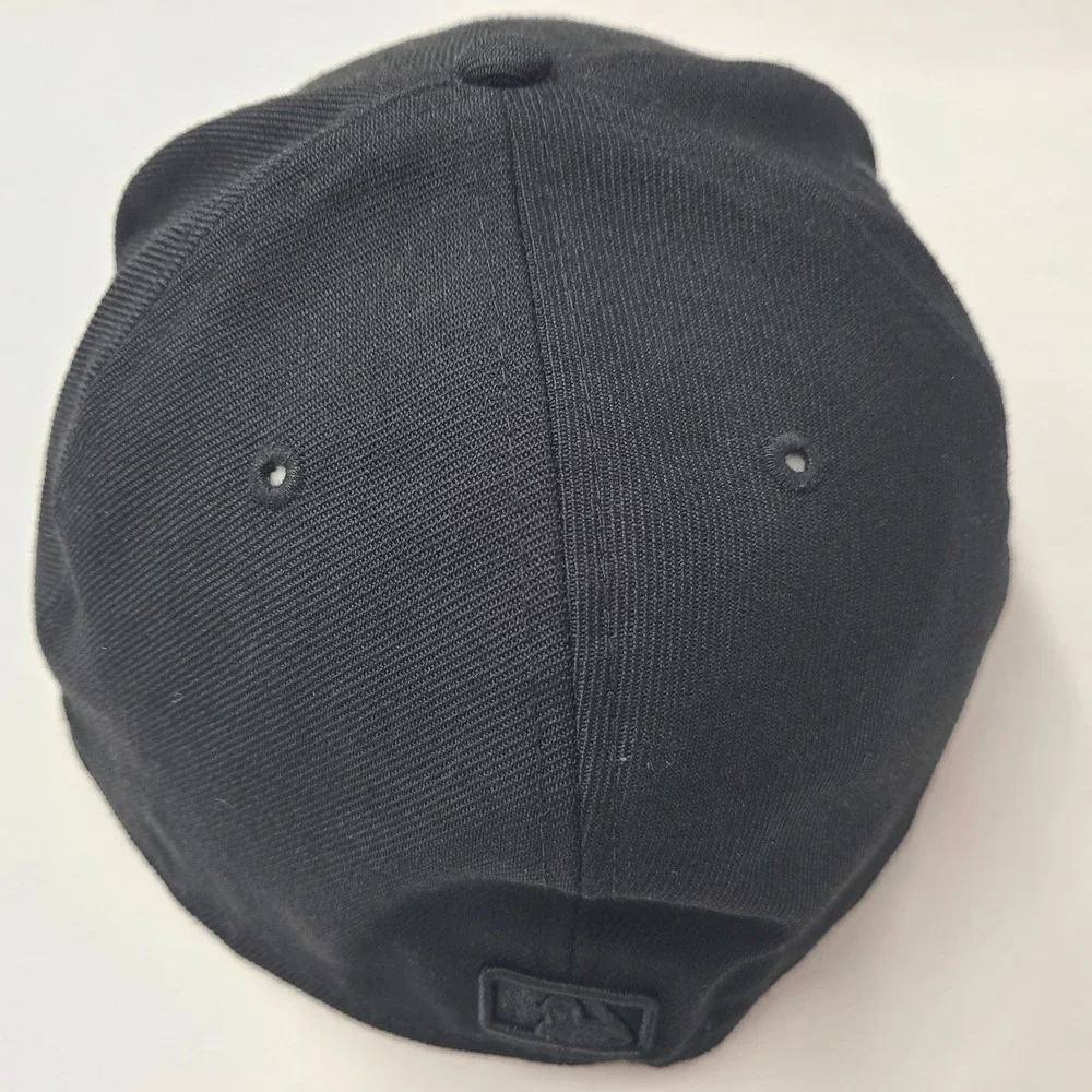 New York Mets Hat‎ Fitted 7 5/8 New Era 59Fifty Black MLB Baseball Logo Wool Men